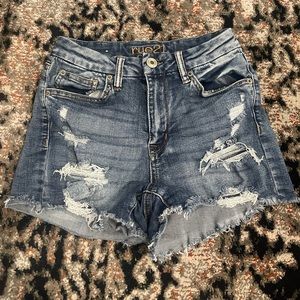 Curvy High Rise Shortie Shorts